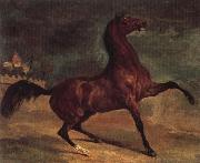 Alfred Dehodencq Horse in a landscape oil on canvas